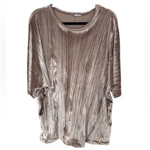 Zara Velvet Oversized Sweatshirt/top